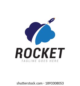 Rocket logo icon vector template.