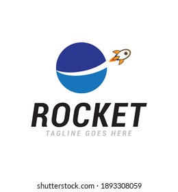 Rocket logo icon vector template.