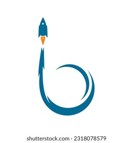 rocket logo icon vector template design 