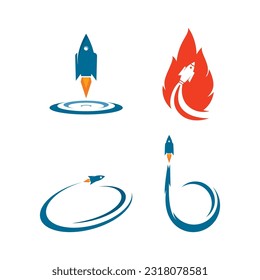 Rocket Logo Symbol Vektordesign 