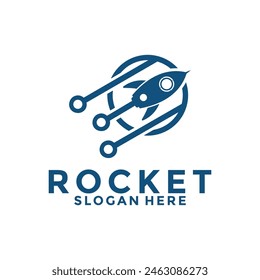 Rocket Logo icon vector template, Rocket Launch logo design inspiration
