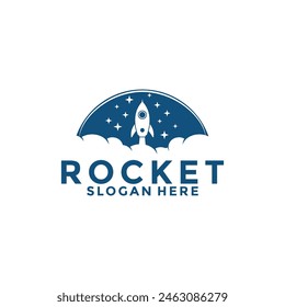 Rocket Logo icon vector template, Rocket Launch logo design inspiration