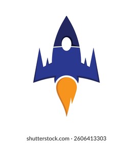 rocket logo icon vector template design