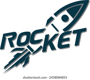 rocket logo, logo, icon, vintage