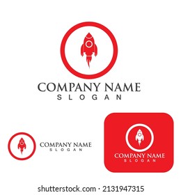 Rocket logo  icons set Vector