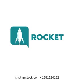 rocket logo illustration, application icon and vector