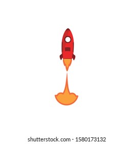 rocket logo with an illustration of a rocket sliding upwards reflecting growth or development