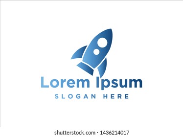 rocket Logo Inspiration isolated on white background
