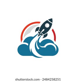 Rocket Logo Rocket Launch Jet Plane Space modern Icon