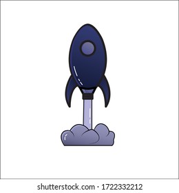 rocket logo minimalis for background