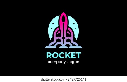Rocket Logo minimalist modern professional Vector Art, Icons, and Graphics for Download