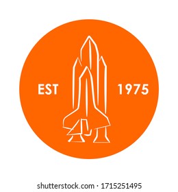 The rocket logo with orange color