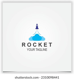 rocket logo premium elegant template vector eps 10