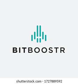 Sonido con el logo del cohete. espacio vectorial