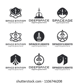 Rocket Logo, Space Emblems, Spaceship Launch, Aviation Icons