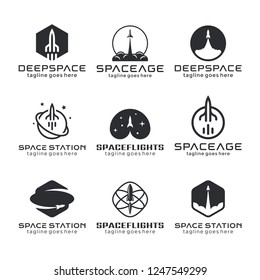 Rocket Logo, Space Emblems, Spaceship Launch, Aviation Icons