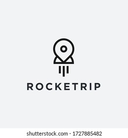 Rocket-Logo / Weltraumweg-Vektor