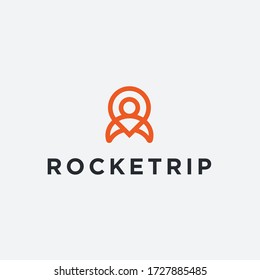Rocket logo / space travel vector