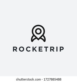 Rocket logo / space travel vector