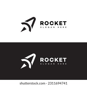 Rocket logo space vector Vector logo design template illustration