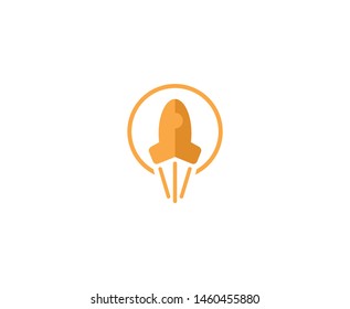 Rocket logo space vector icon 