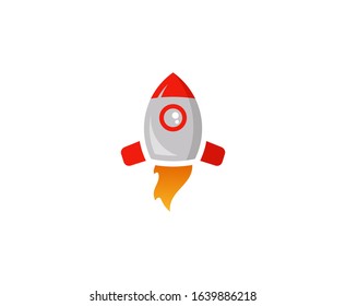 Rocket logo spaceship design vector 