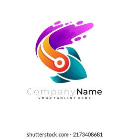 Rocket logo and swoosh design transportation, technology icon