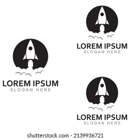 Rocket logo and symbol design vector