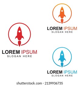 Rocket logo and symbol design vector