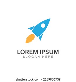 Rocket logo and symbol design vector
