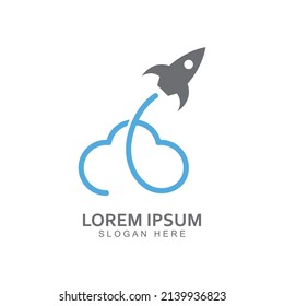 Rocket logo and symbol design vector