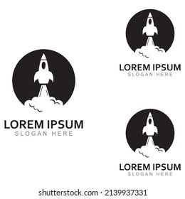 Rocket logo and symbol design vector