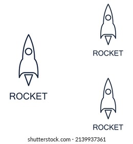 Rocket-Logo und Symboldesign, Vektorgrafik