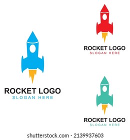 Rocket logo and symbol design vector