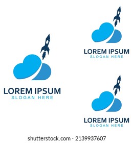 Rocket logo and symbol design vector