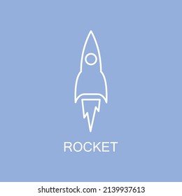 Rocket logo and symbol design vector