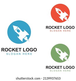 Rocket logo and symbol design vector