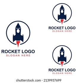 Rocket logo and symbol design vector