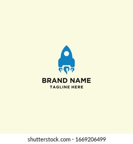 Rocket logo template design in Vector illustration 