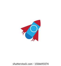Rocket logo template vector icon design
