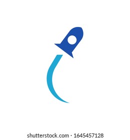 Rocket logo template vector icon design