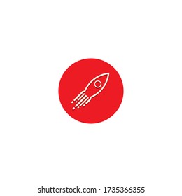 Rocket logo template a vector icon design 