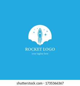 Rocket logo template a vector icon design 