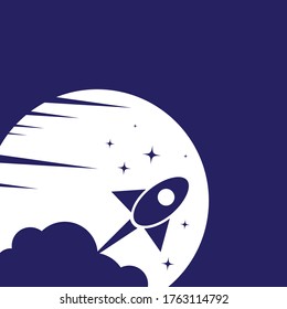 Rocket logo template vector icon design