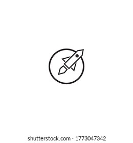 Rocket logo template vector icon design