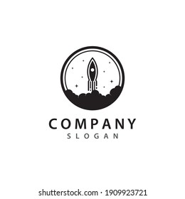 Rocket logo template vector icon design