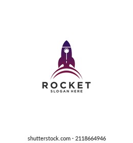 rocket logo template vector, icon in white background