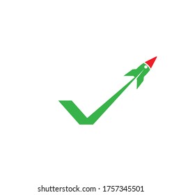 Diseño de la naturaleza del símbolo vectorial de la plantilla de logotipo de cohetes