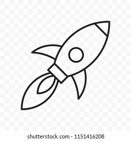 Rocket logo thin line vector icon for business startup project
