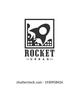 rocket logo, urban rocket idea vector eps 10